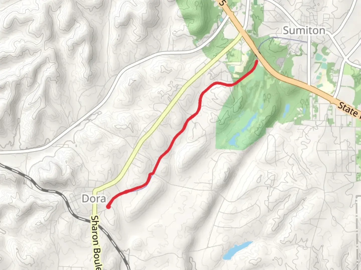 An image depicting the trail Horse Creek Trail and its surrounding area.