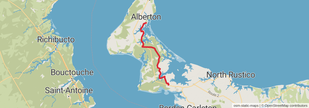 The Island Walk - Prince Edward Island stage 14 Map