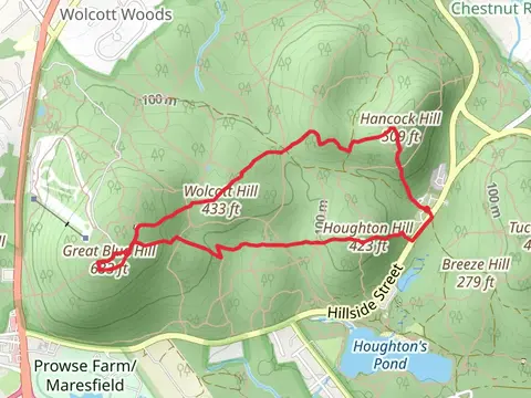 Hancock - Hemenway - Wolcott - Great Blue - Houghton Hill Loop