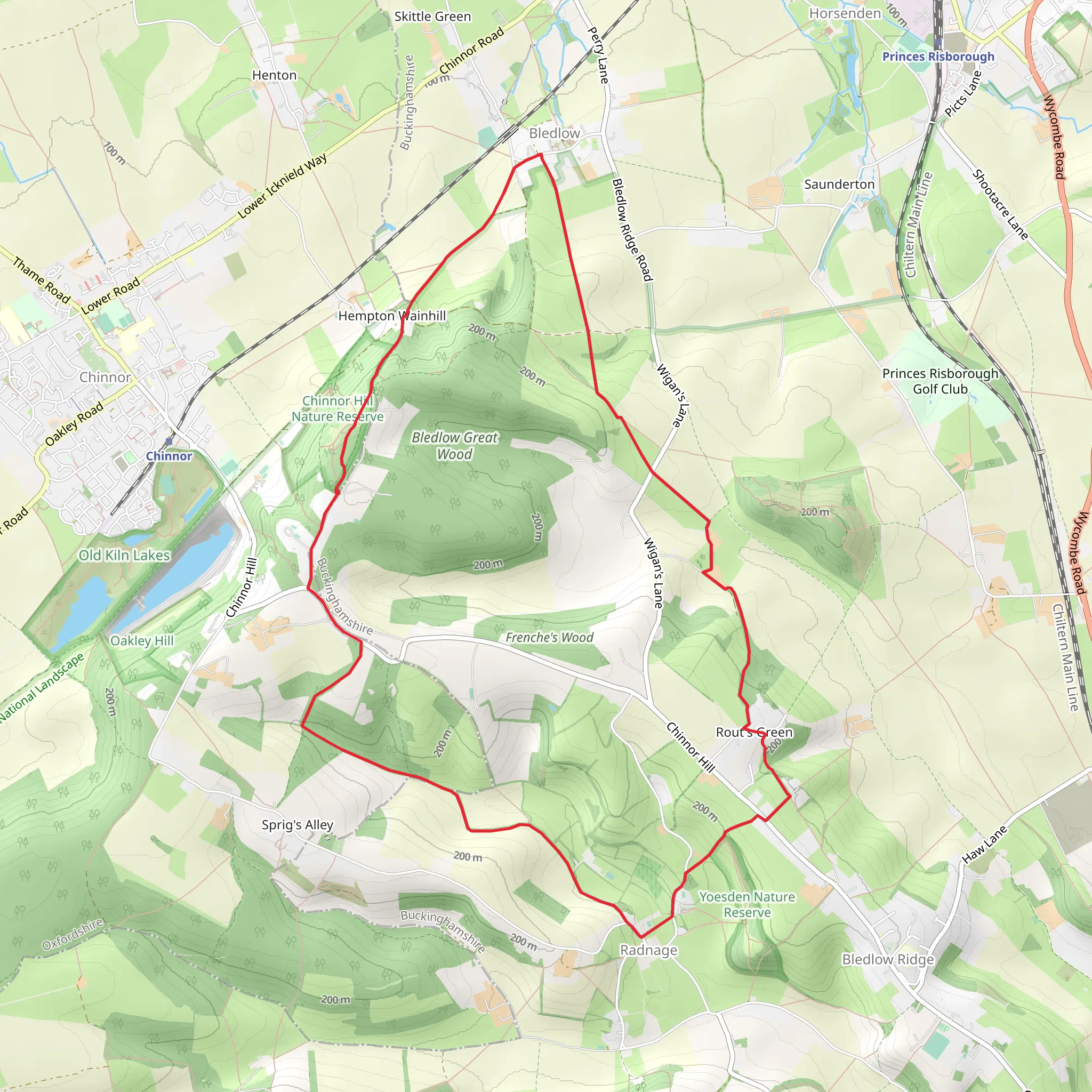 The Lyde Gardens Loop mobile static map
