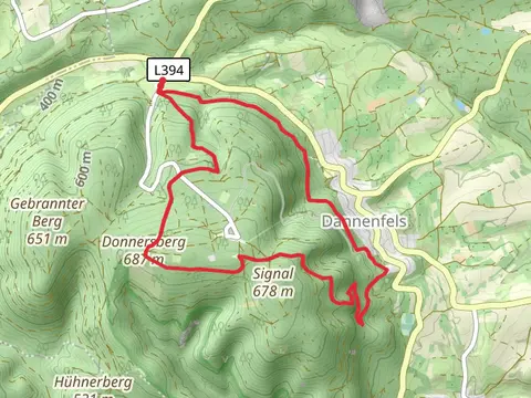 Donnersberg, Ludwigsturm, Hirtenfels and Adlerbogen Loop via Keltenwanderweg