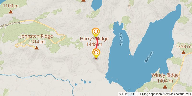 Mount St Helens Area Loops spur 2 Map