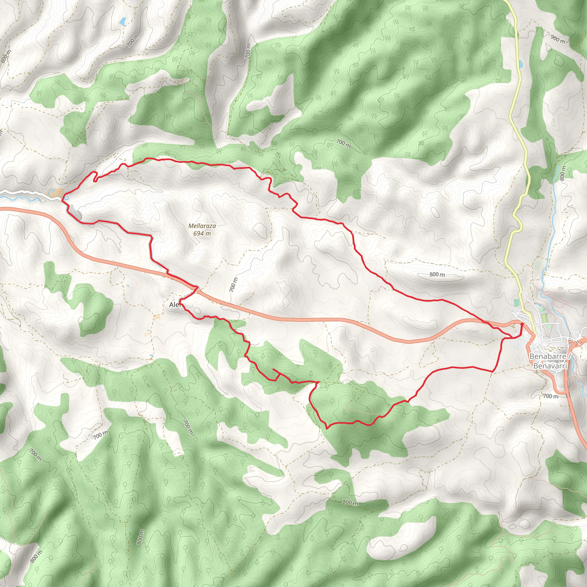 Benabarre - Aler PR HU 130 mobile static map