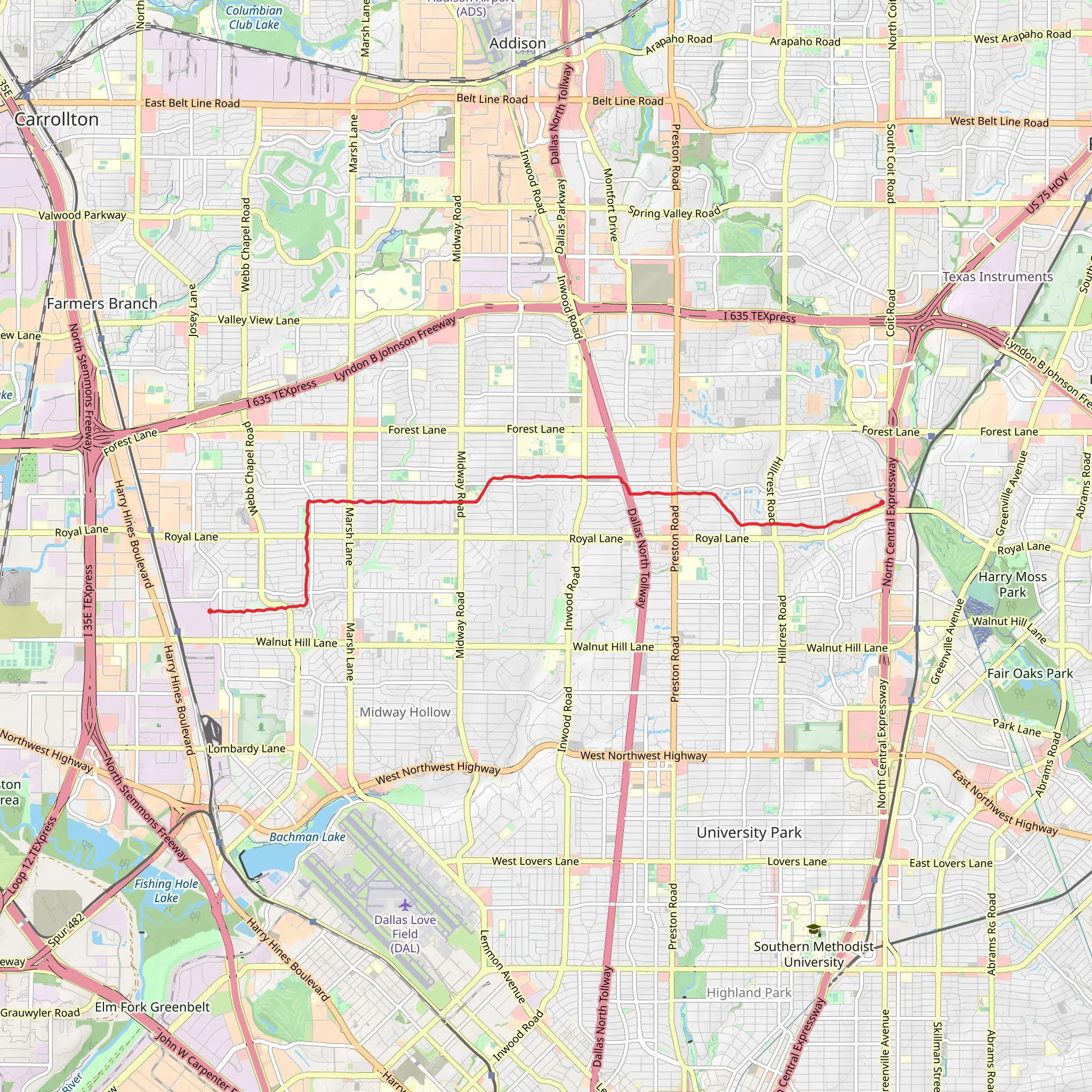 Northaven Trail mobile static map