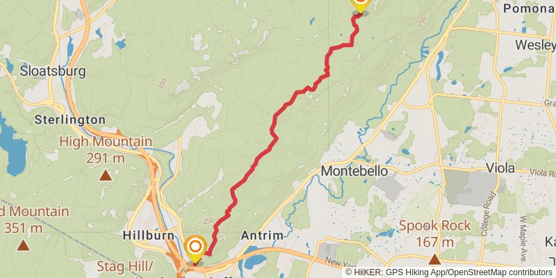 Suffern Bear Mountain Trail stage 3 Map