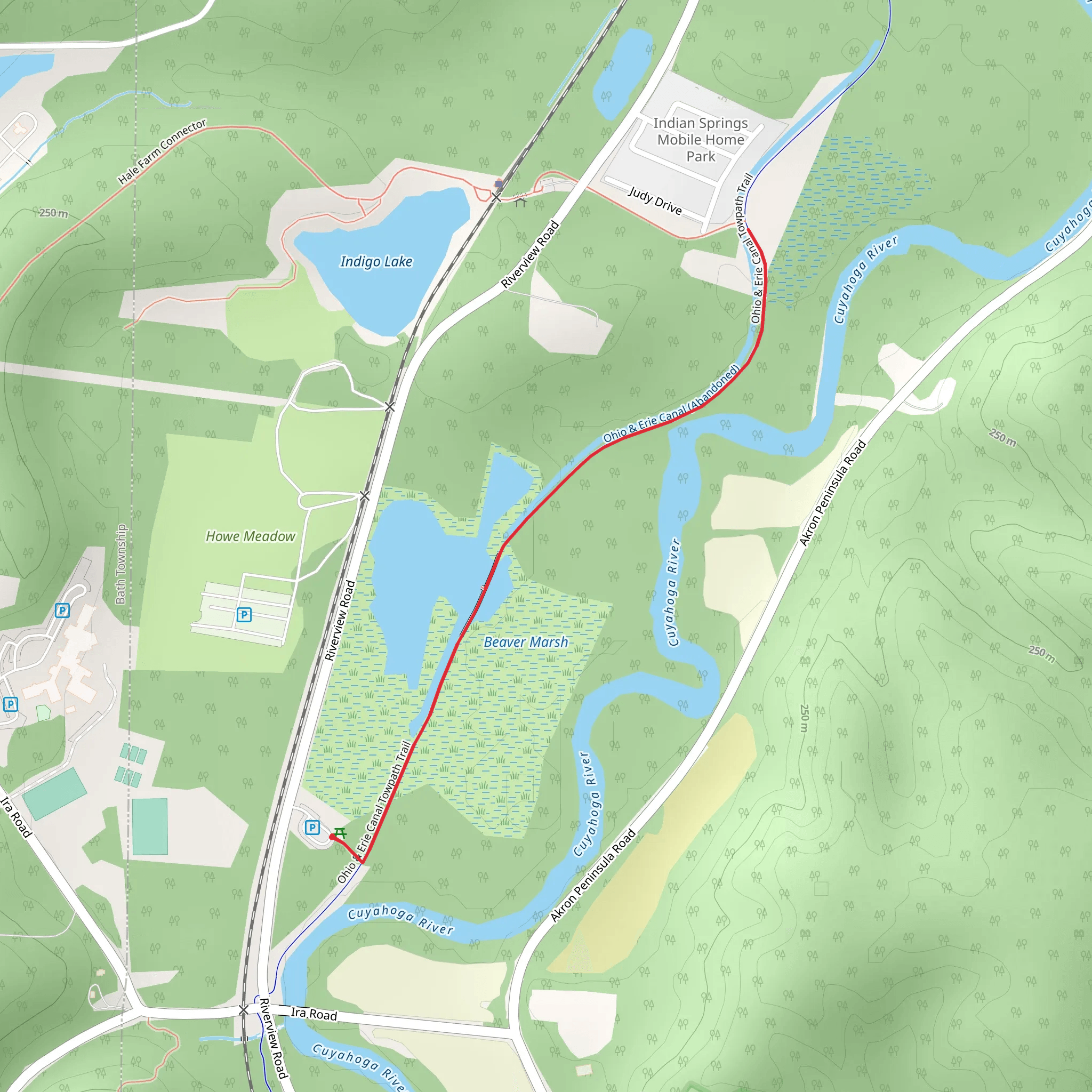 Ohio and Erie Canal Towpath Trail mobile static map