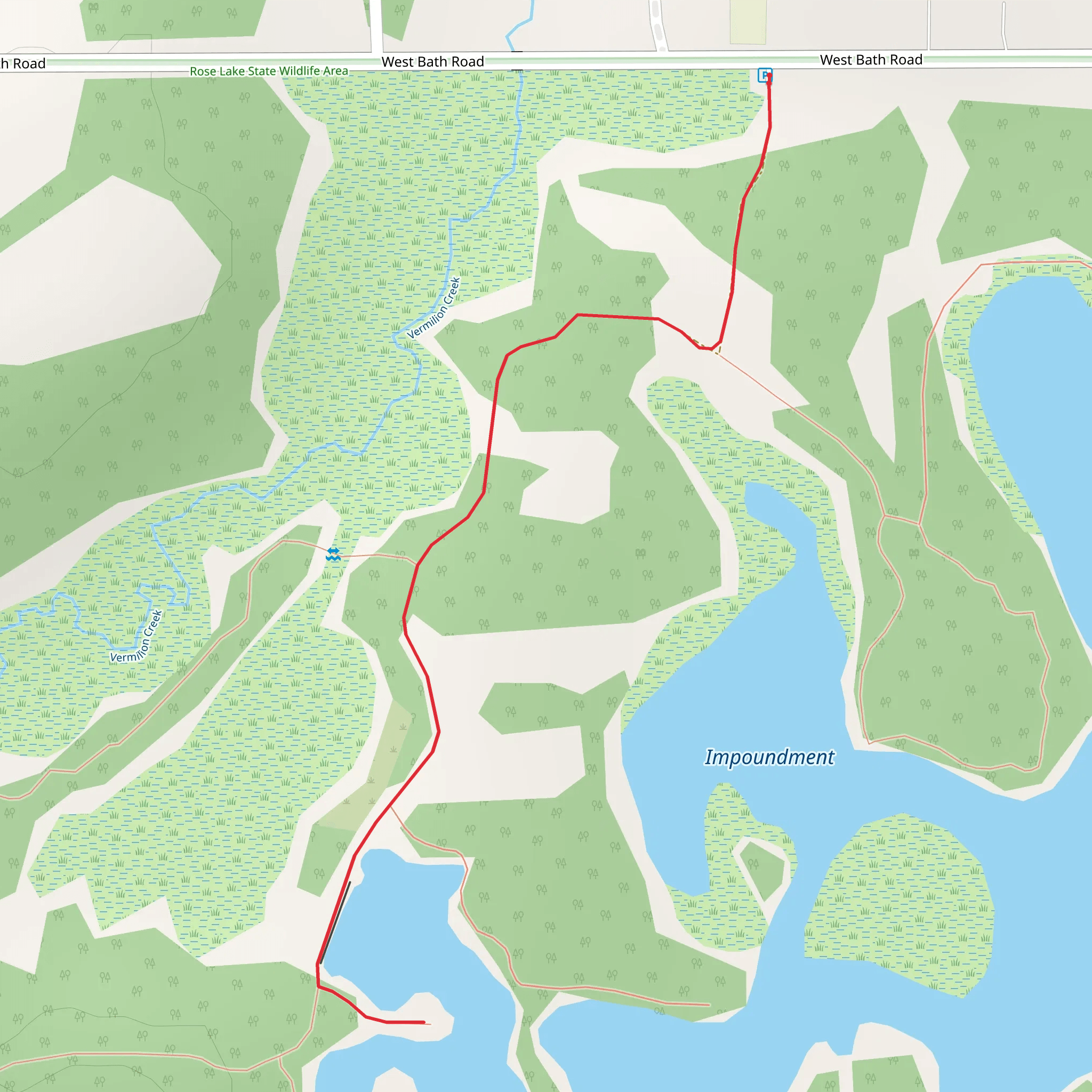 West Bath Road - Impoundment mobile static map