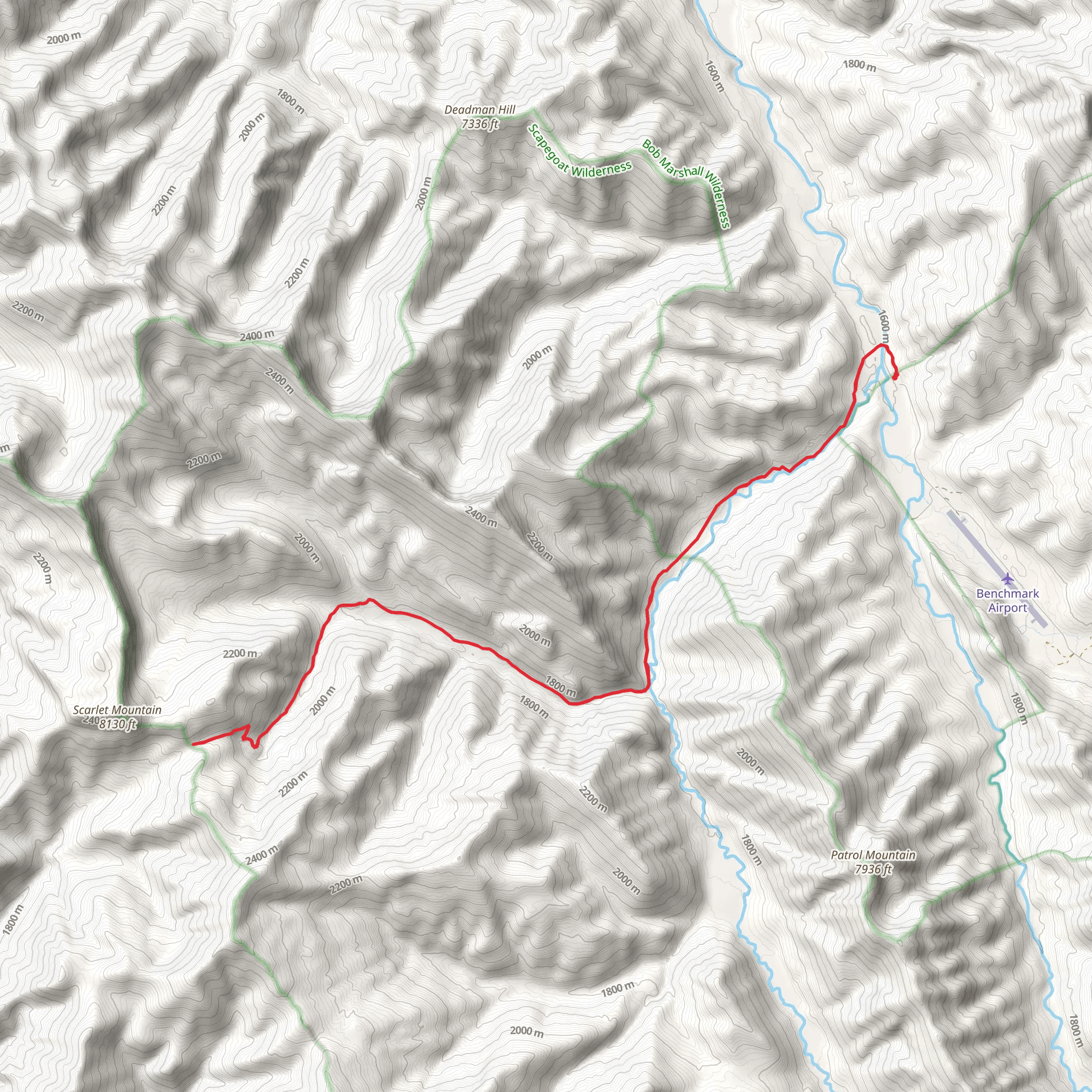 Hoadley Creek via CDT mobile static map