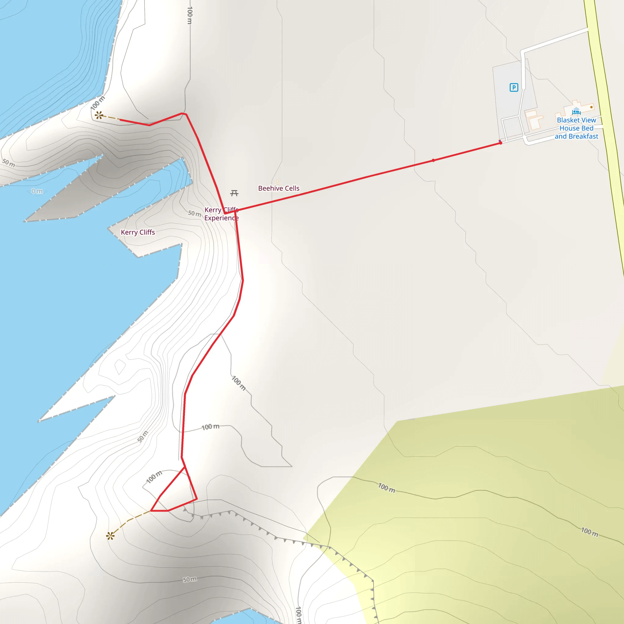 Kerry Cliffs Loop mobile static map