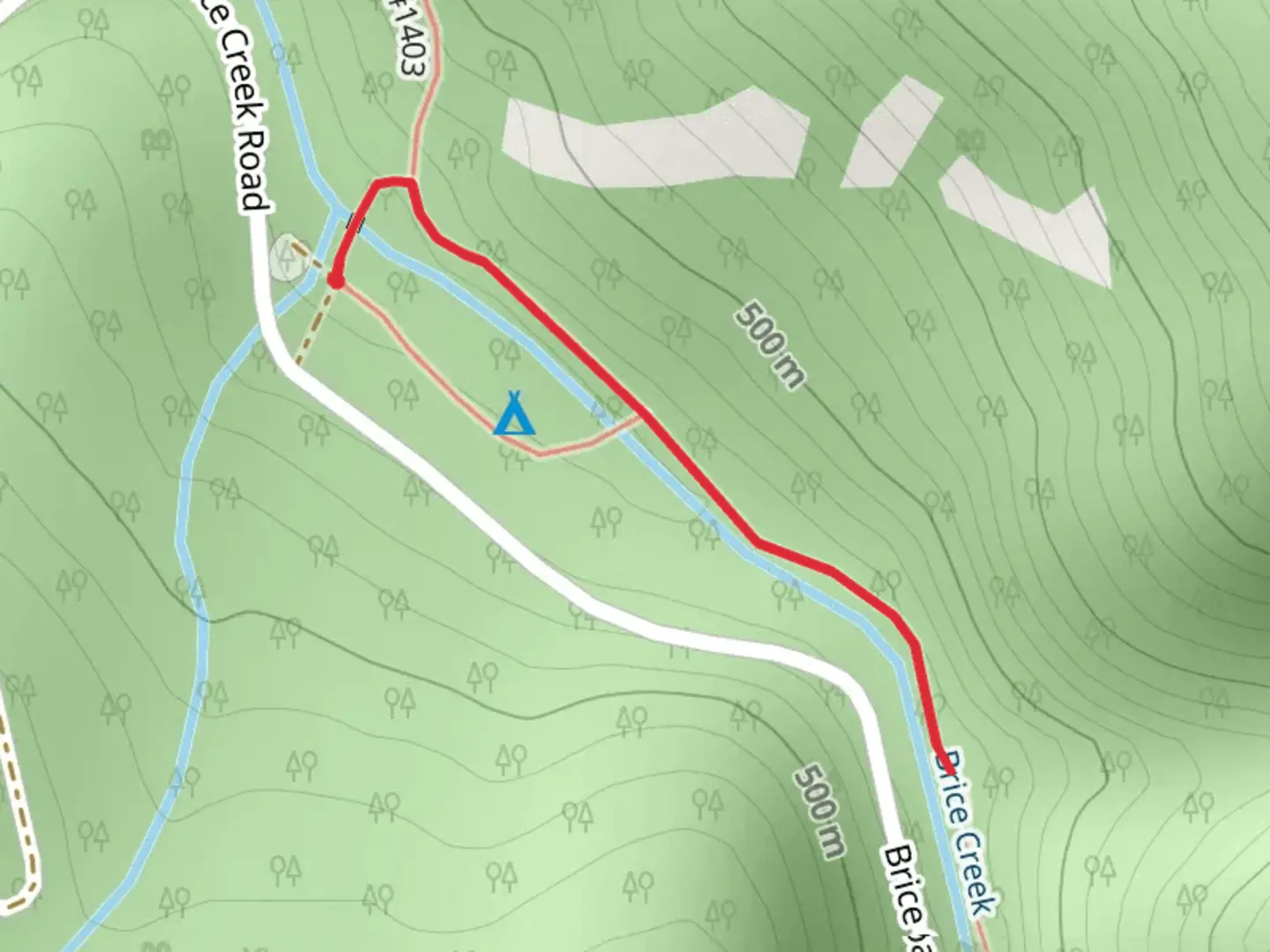 An image depicting the trail Brice Creek Trail - Short and its surrounding area.
