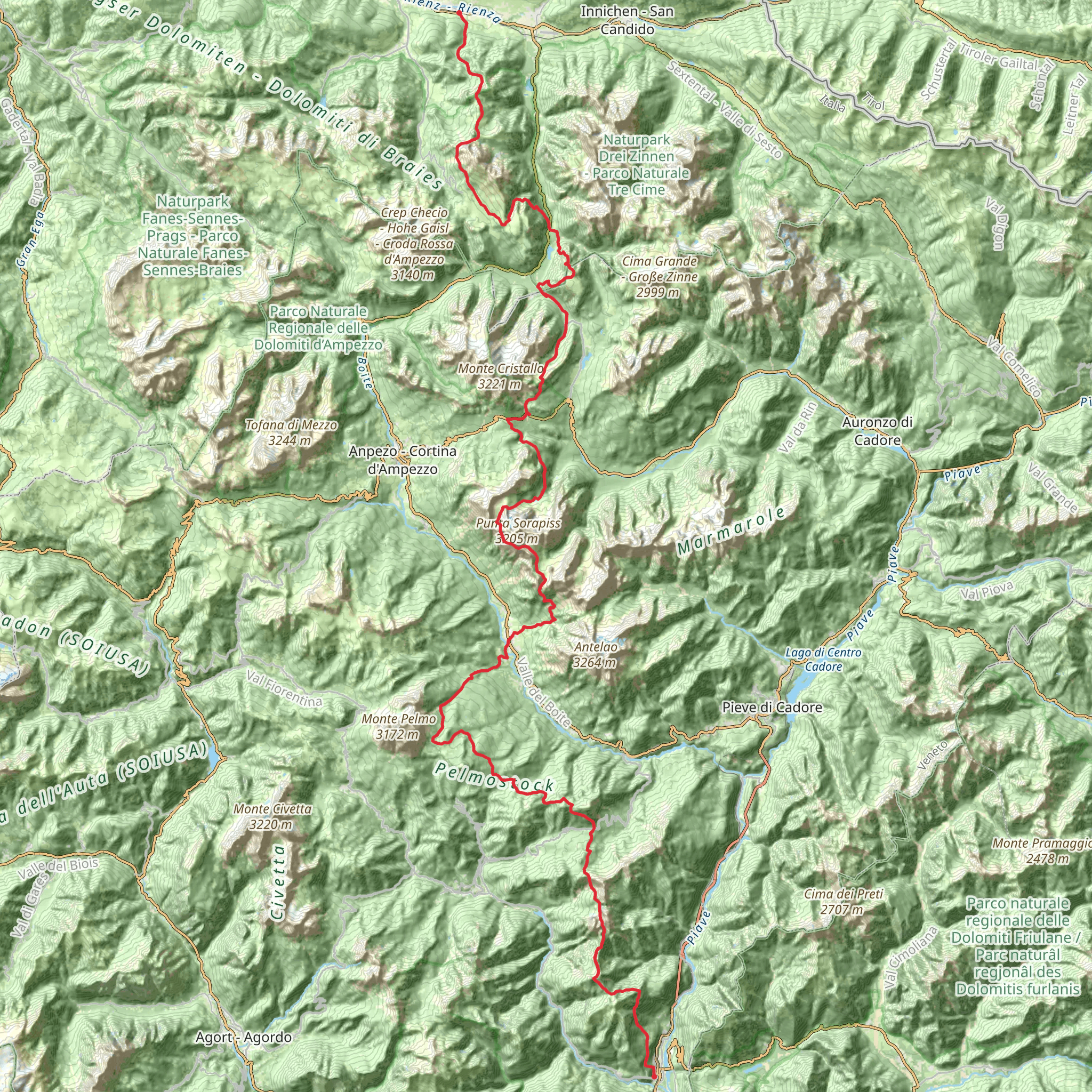 Alta Via 3 mobile static map