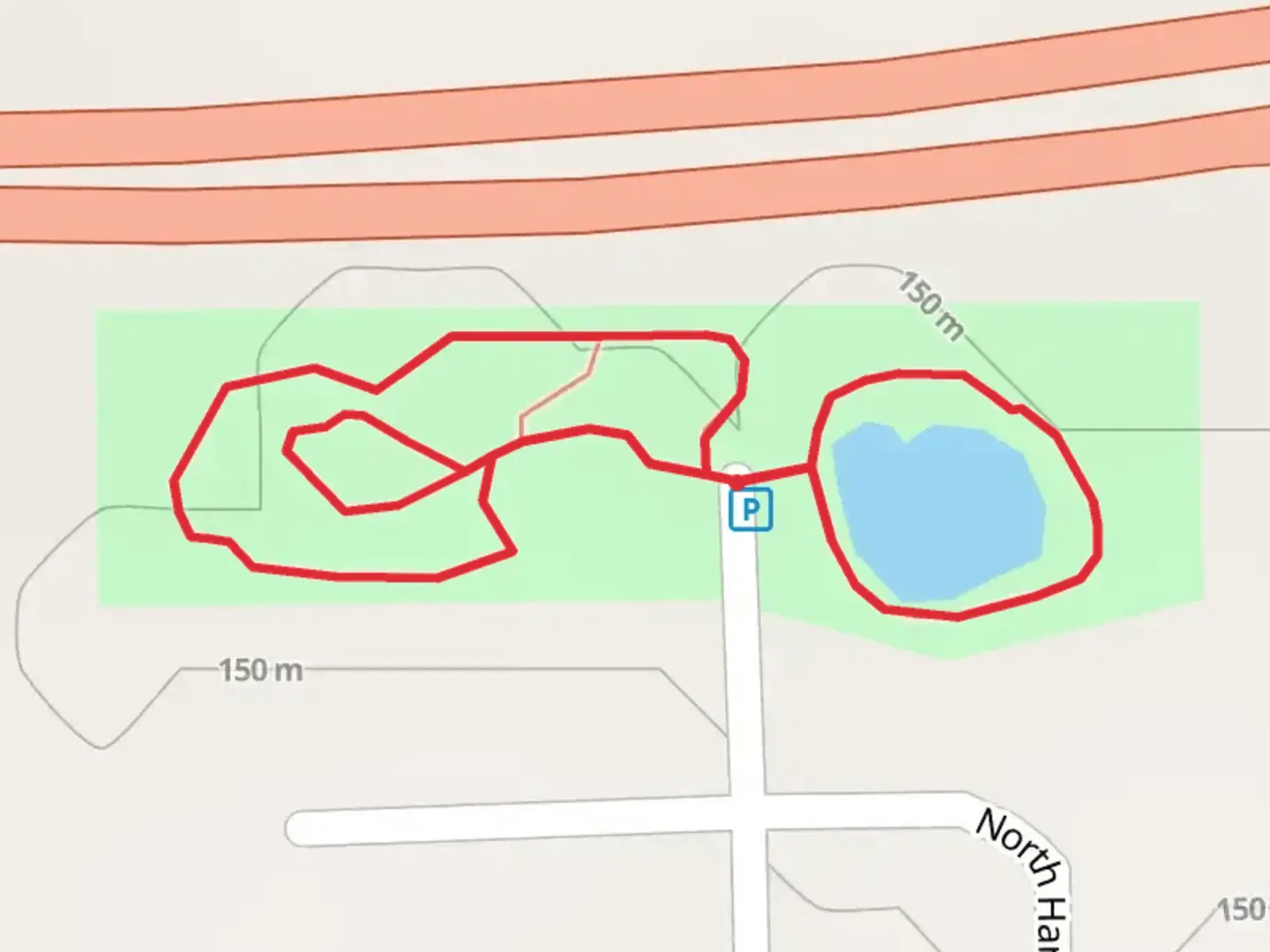 An image depicting the trail Trenton Nature Park Loop and its surrounding area.