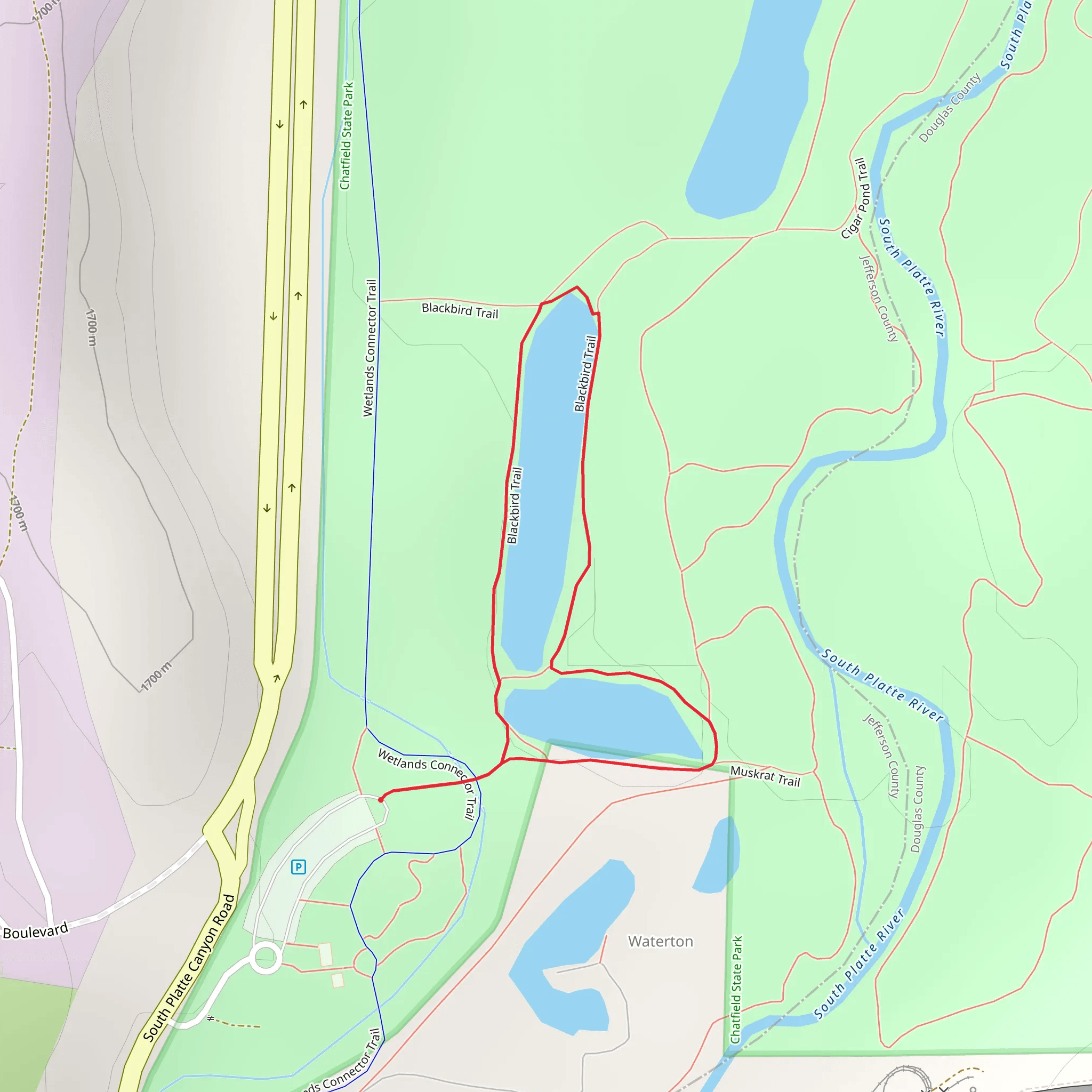 Blackbird Loop Trail mobile static map