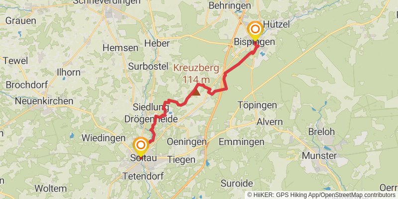 Heidschnuckenweg stage 6 Map