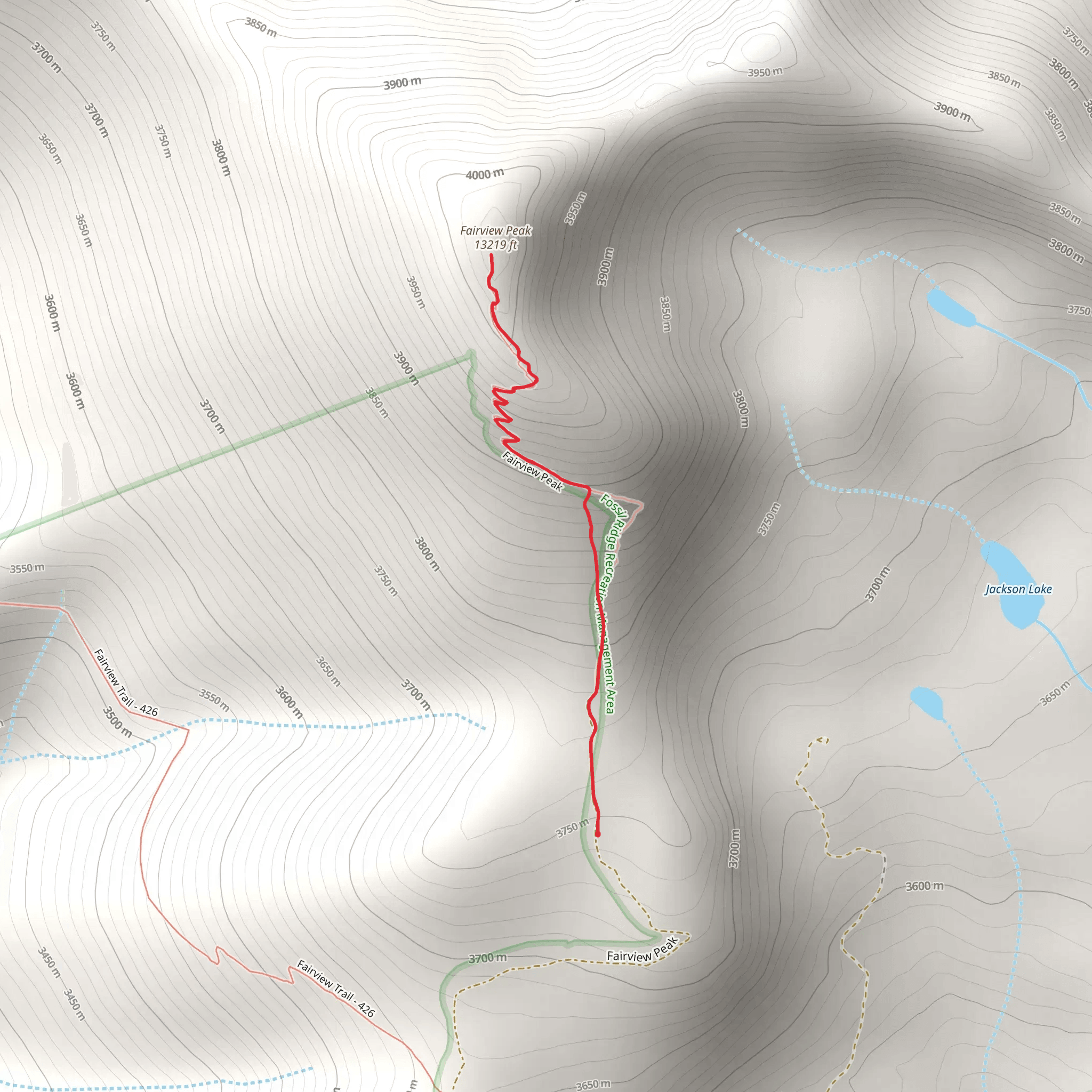 Fairview Peak Trail mobile static map