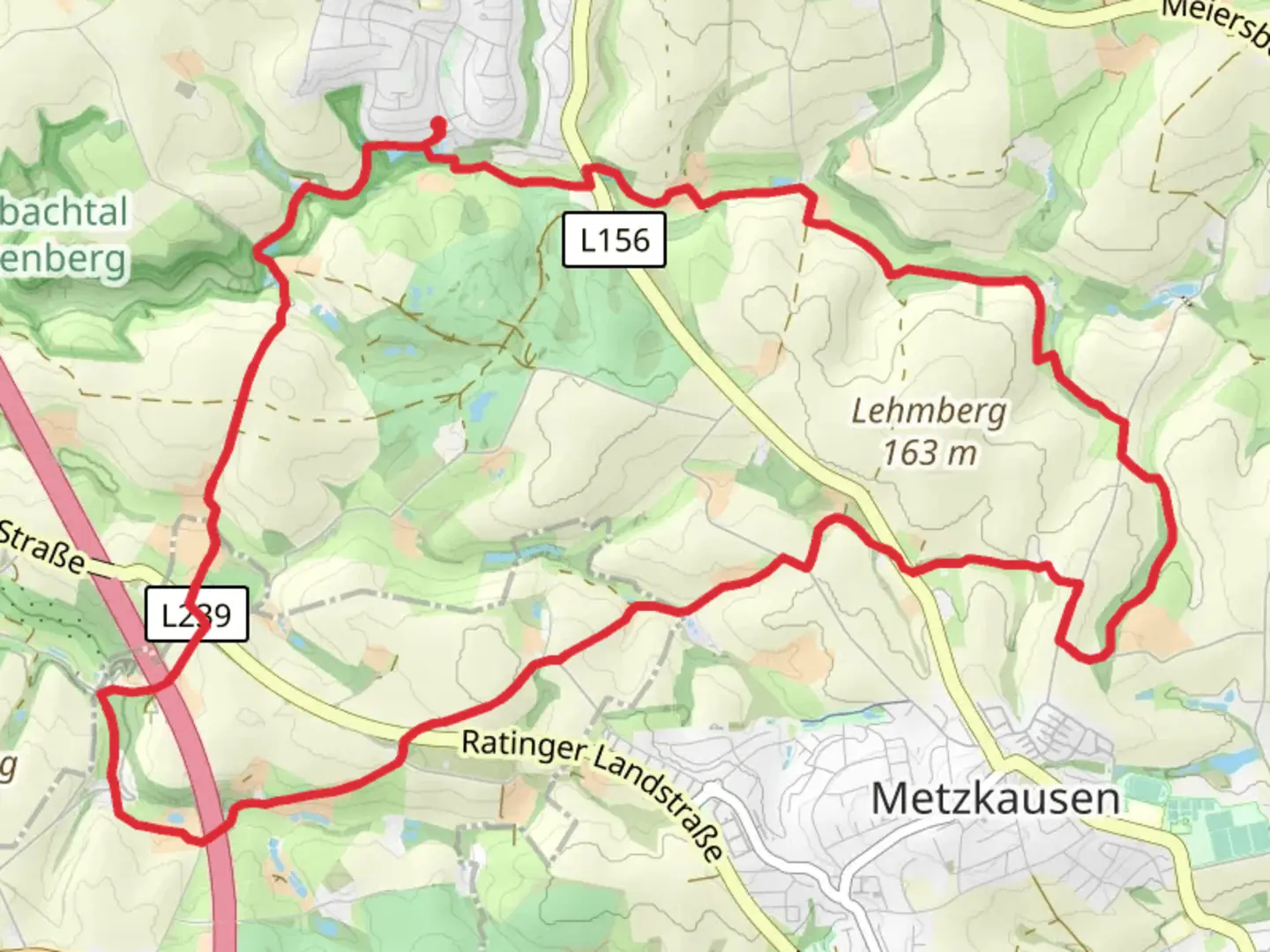 An image depicting the trail Rosendalweg and Ilbeckweg Loop and its surrounding area.