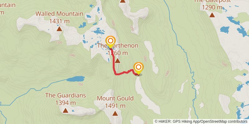 Overland Track - Julie and Darren stage 7 Map