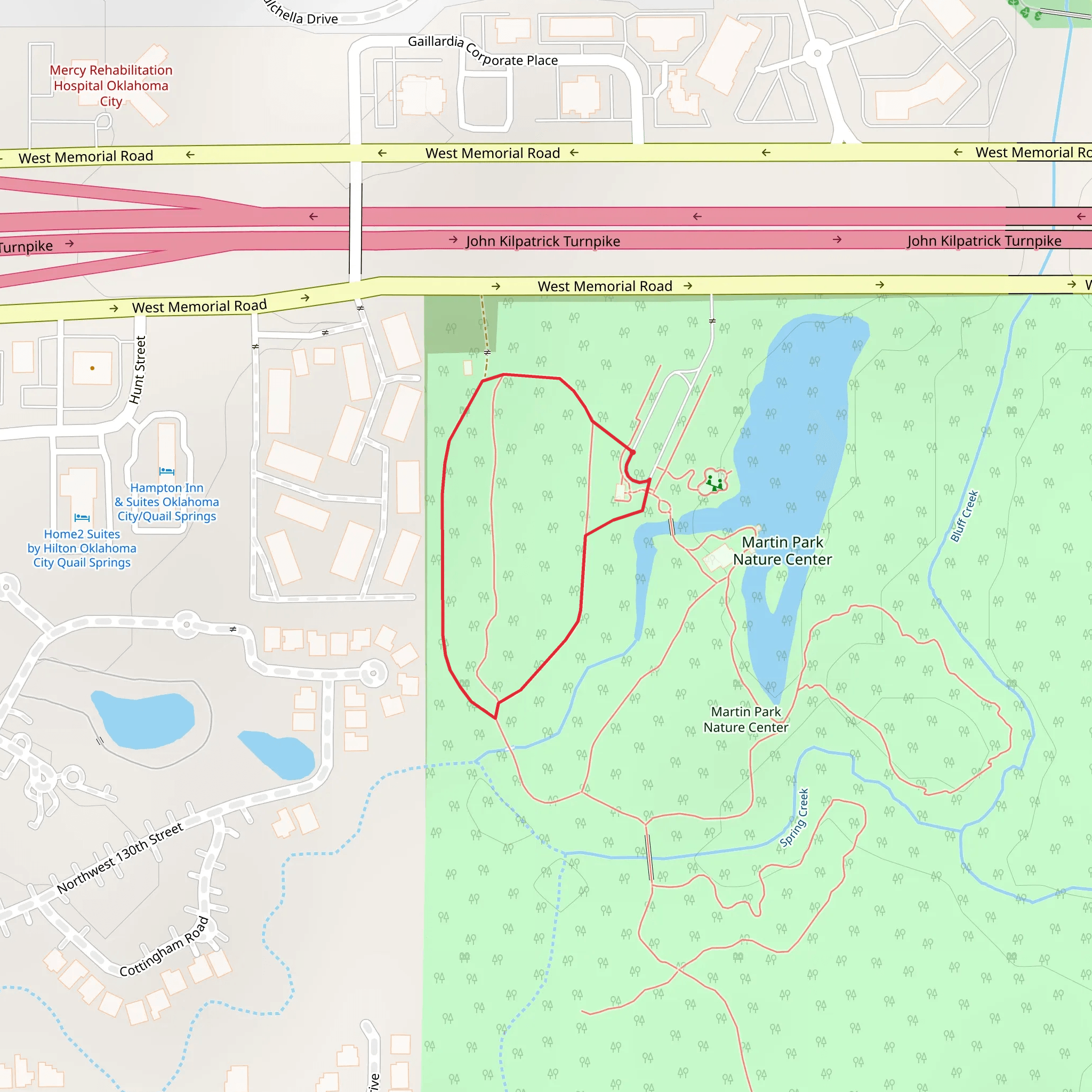 Martin Park Nature Center Loop - West mobile static map