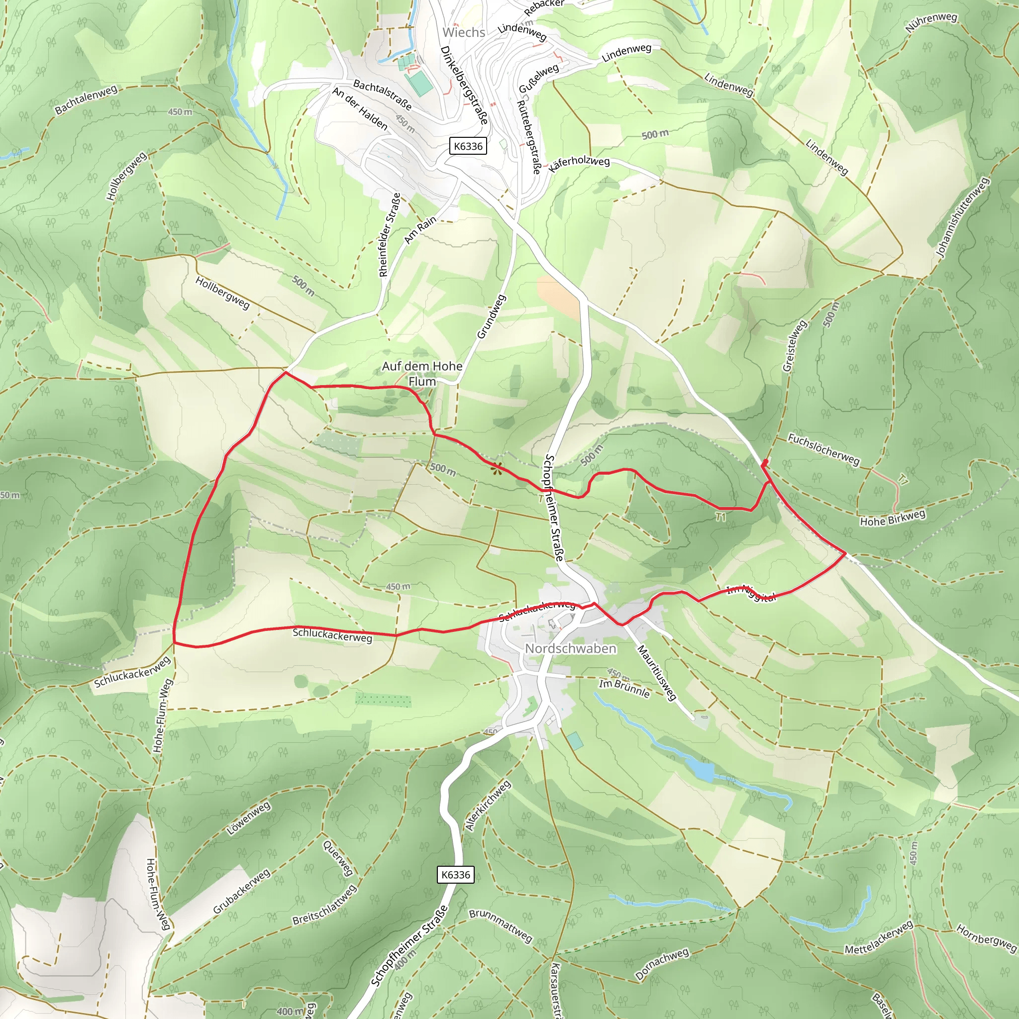 Greistel-Altreb and Schluckacker-Blattenbruennli mobile static map