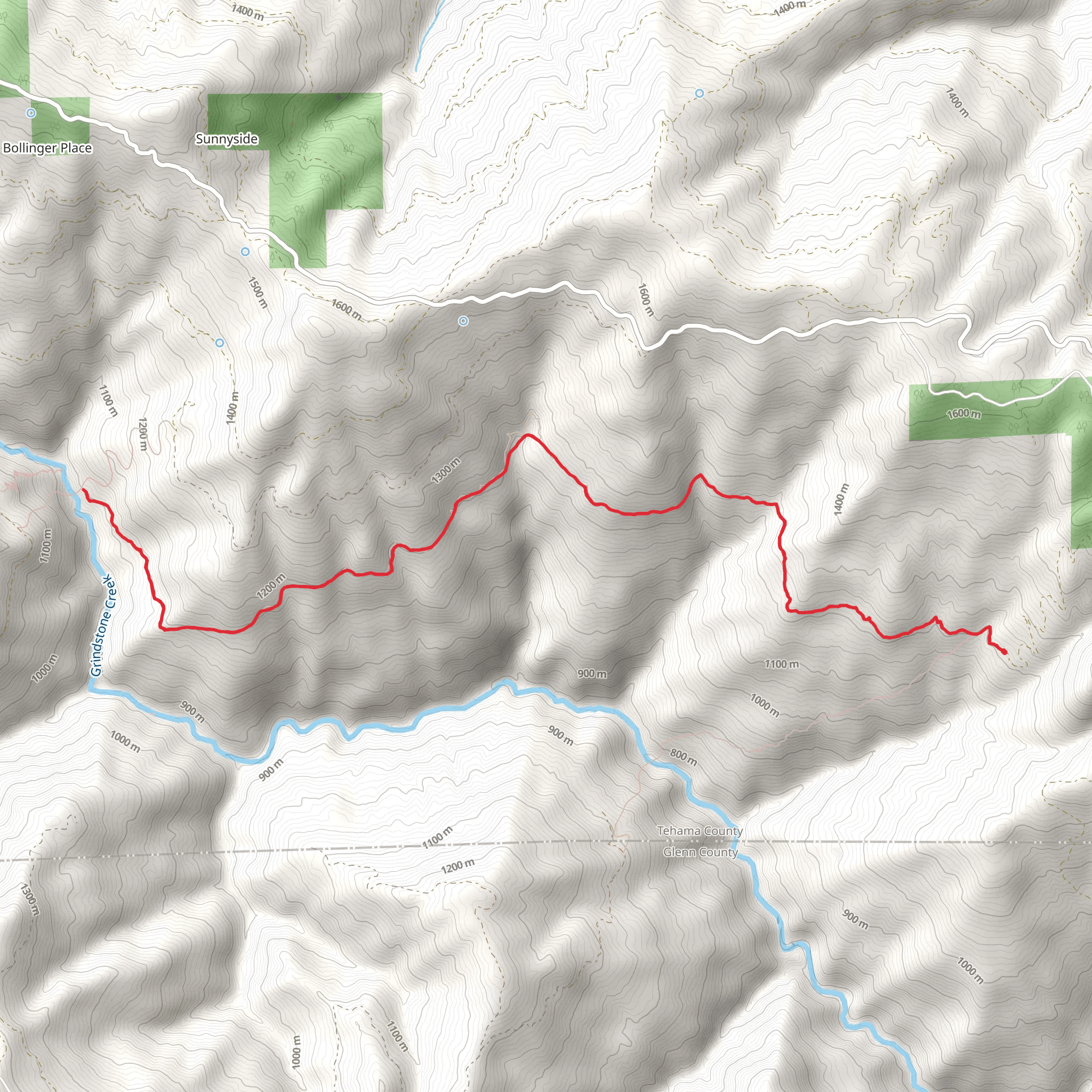 Poison Glade Trail mobile static map