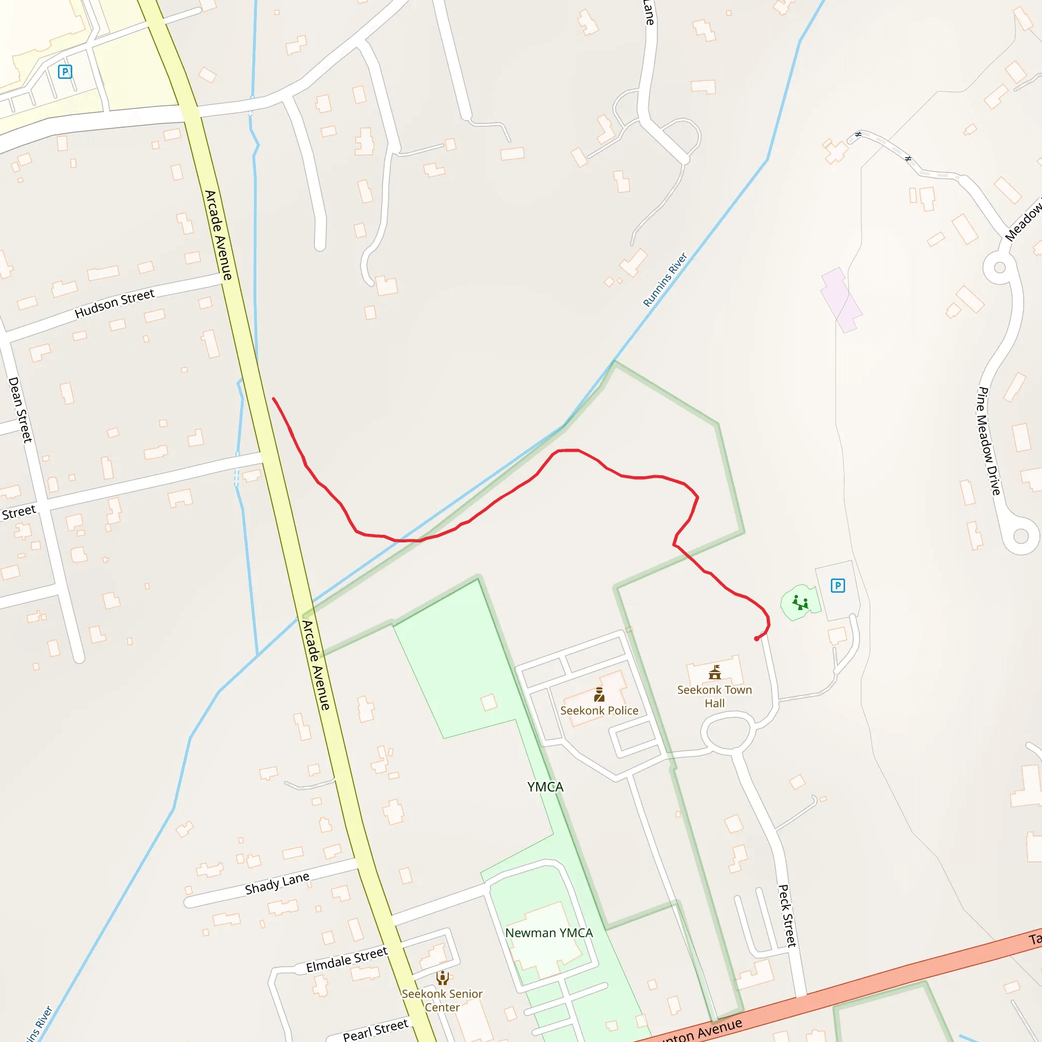 Runnins River Trail mobile static map