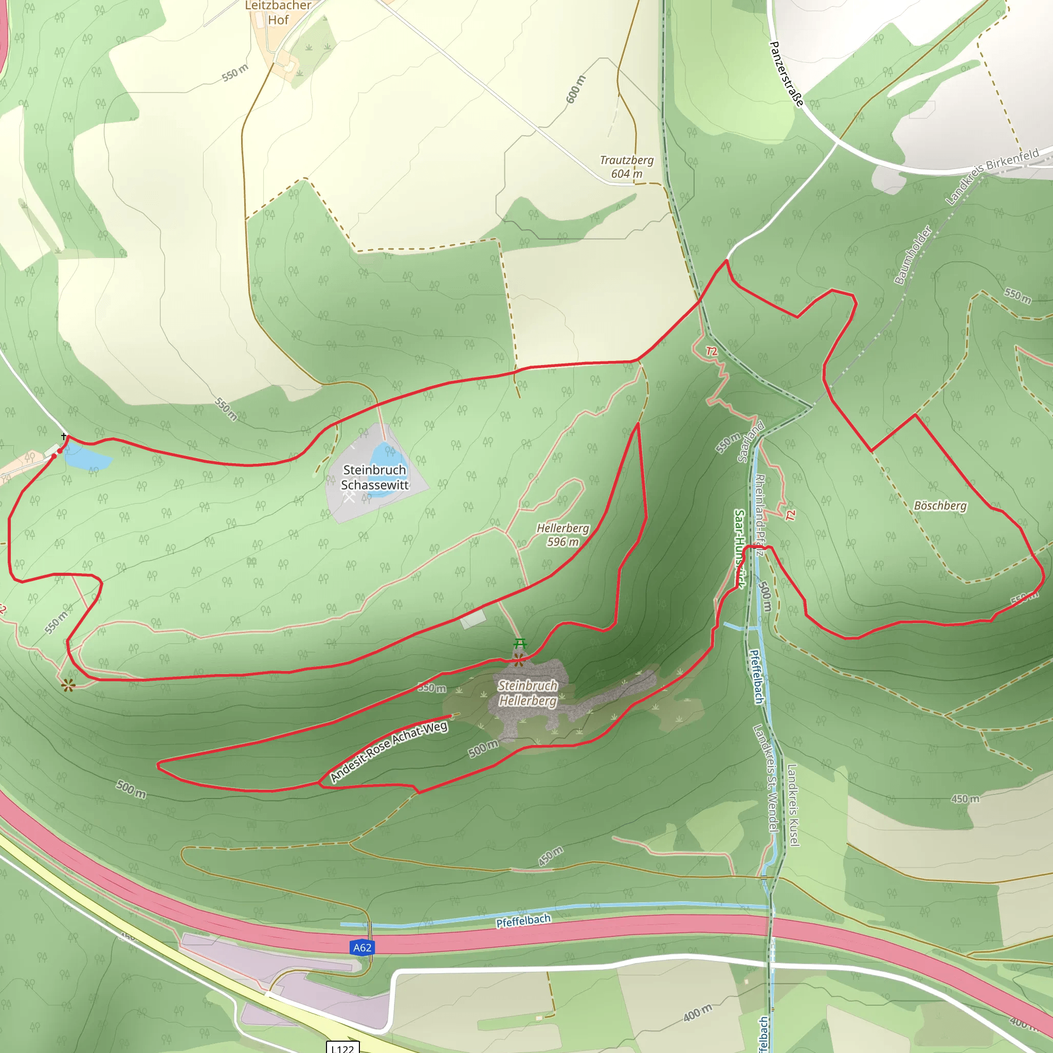 Achatweg Freisen Loop mobile static map