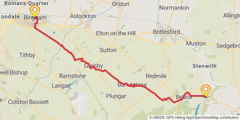 St Bernard's Way stage 14 Map