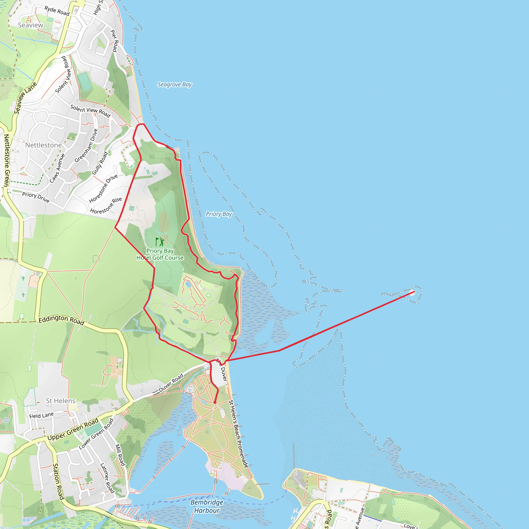 St Helens Fort Loop mobile static map
