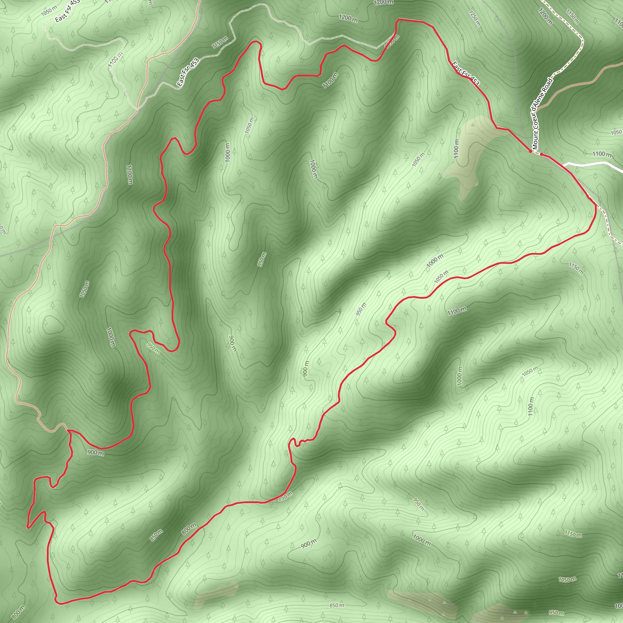 Trail 257 South Loop mobile static map