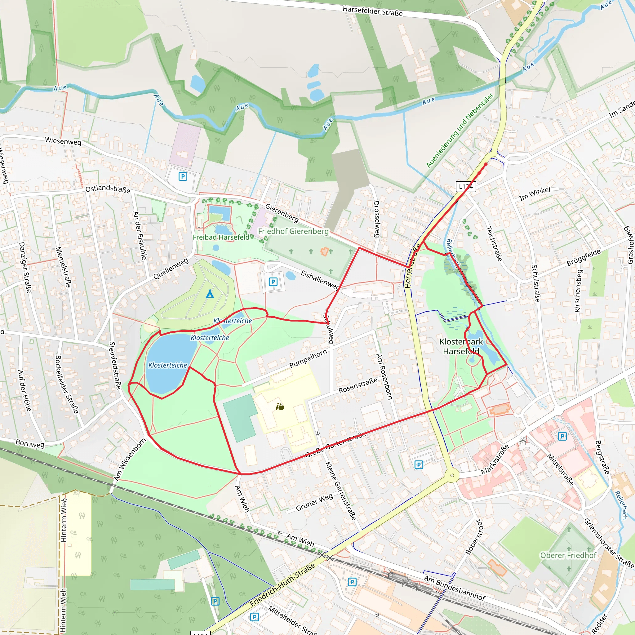 Klosterteiche and Klosterpark Harsfeld Loop mobile static map