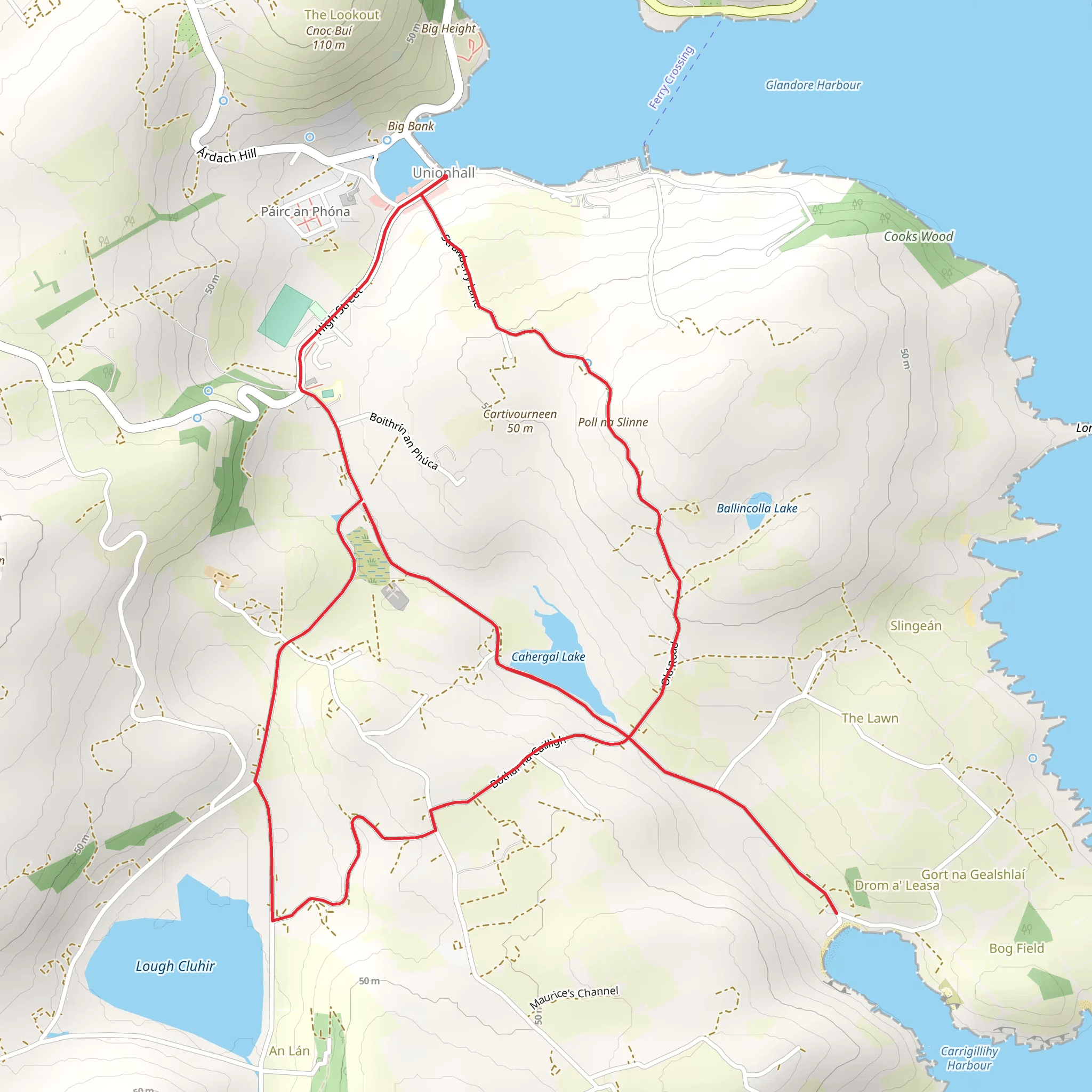 Union Hall Walks - Lake Walk mobile static map