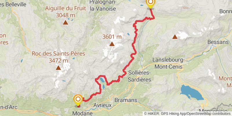 La Vanoise alt 1 Map