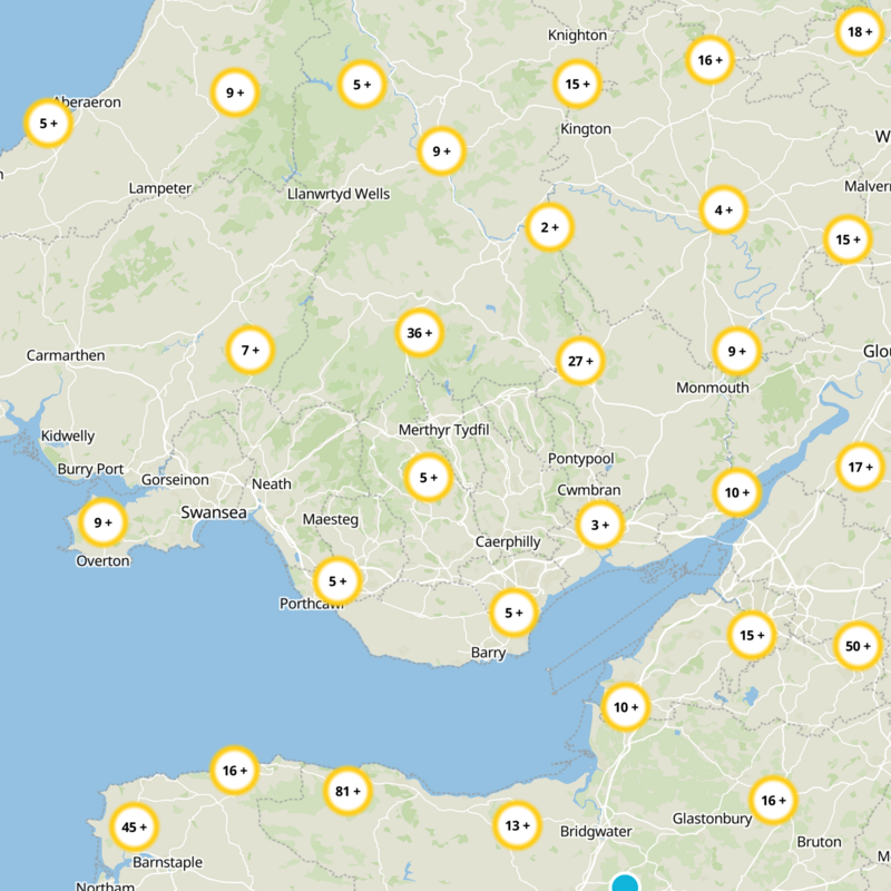 Merthyr Tydfil Static Map