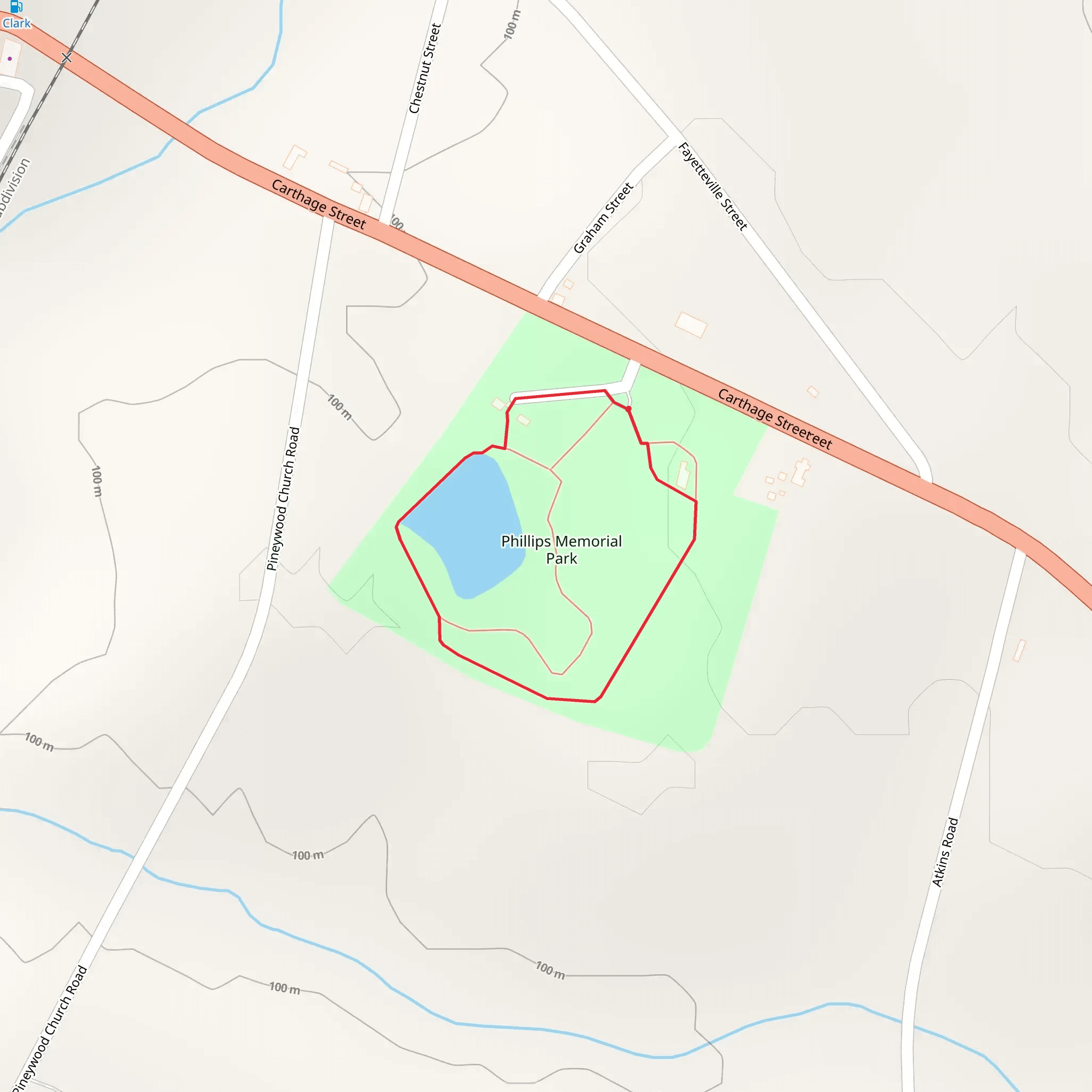 Phillips Memorial Park Loop mobile static map