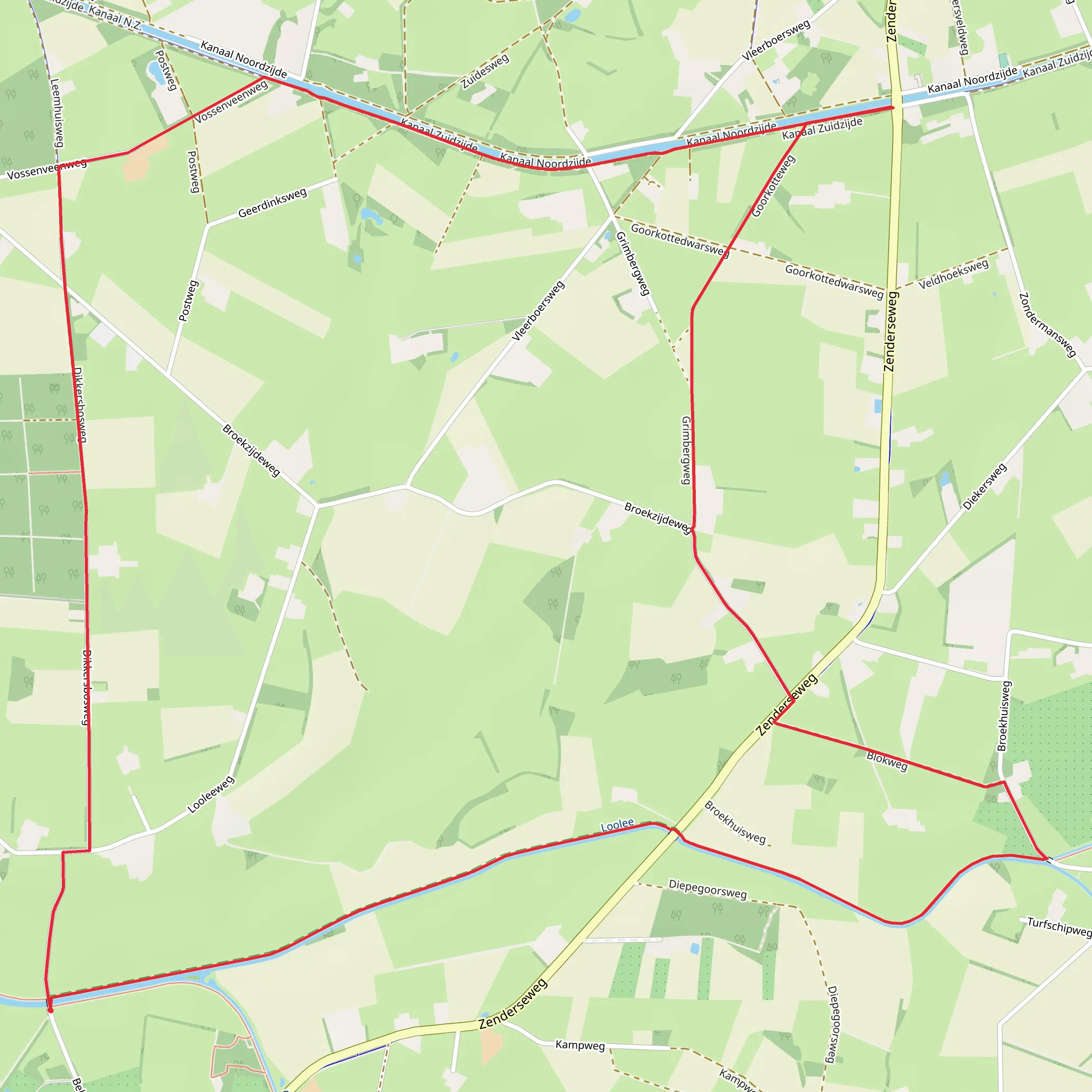 Loole Weg and Broekzijde Weg mobile static map