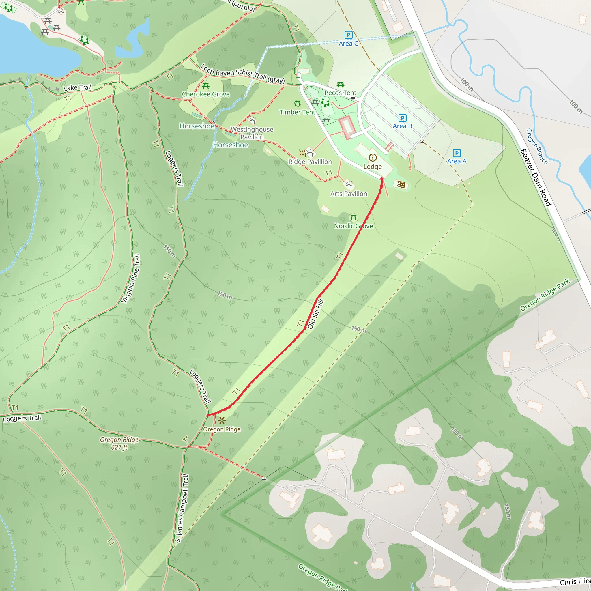 Old Ski Hill mobile static map