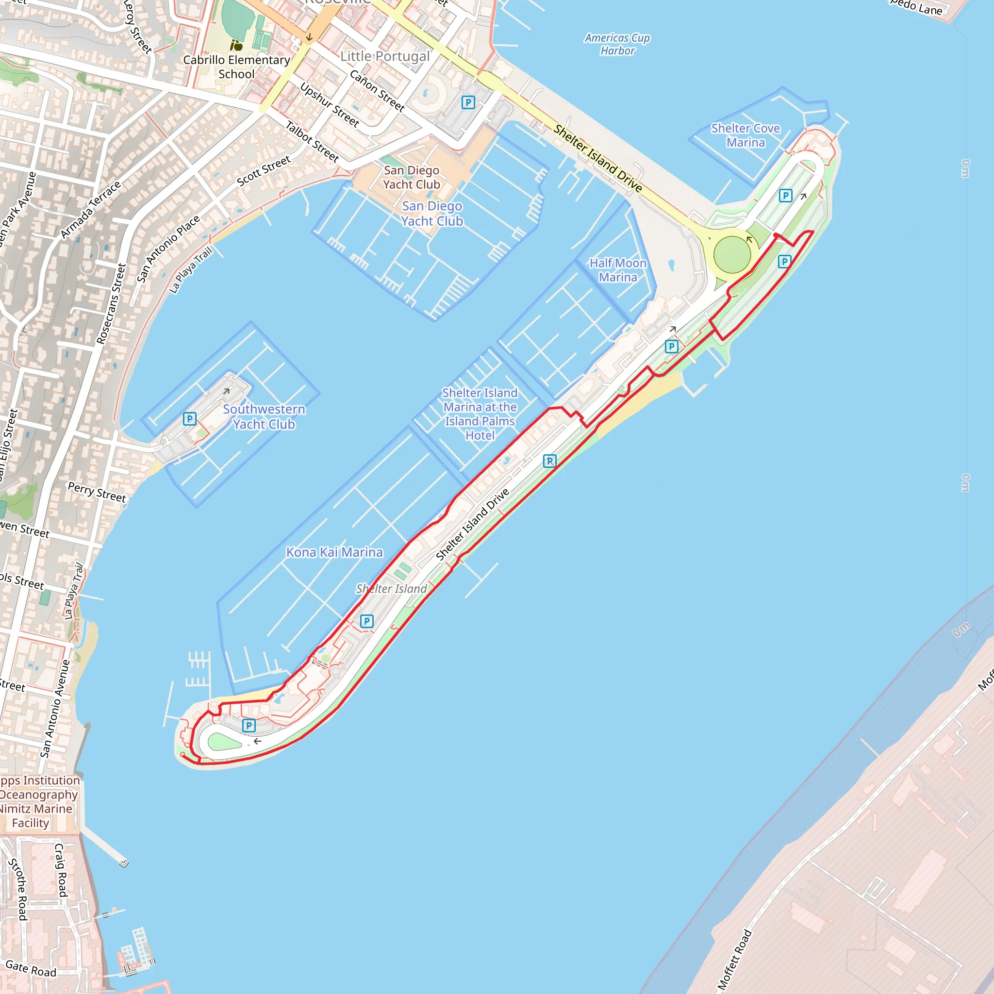 Shelter Island Shoreline Trail mobile static map