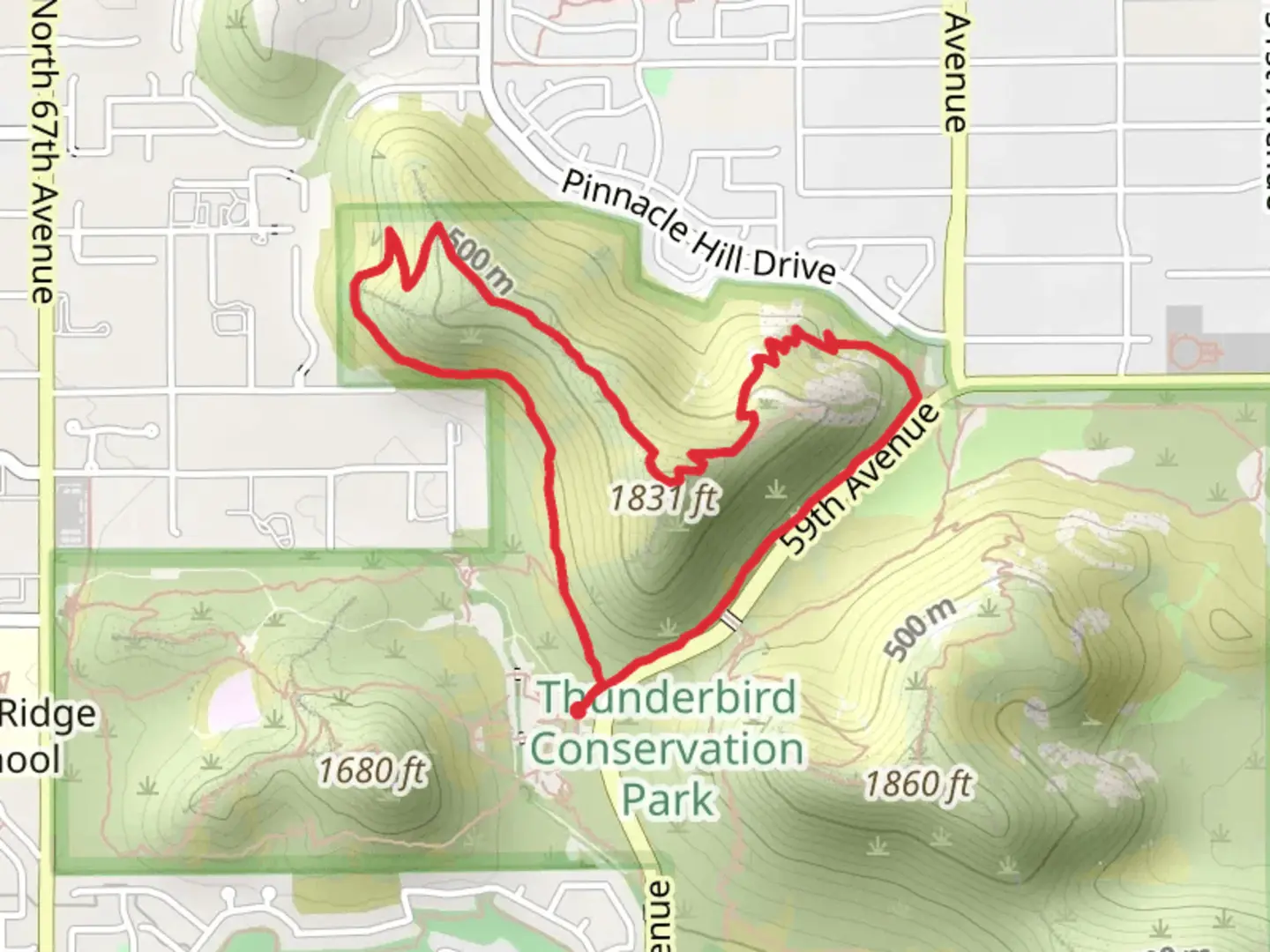 An image depicting the trail H-3 Loop Trail and its surrounding area.