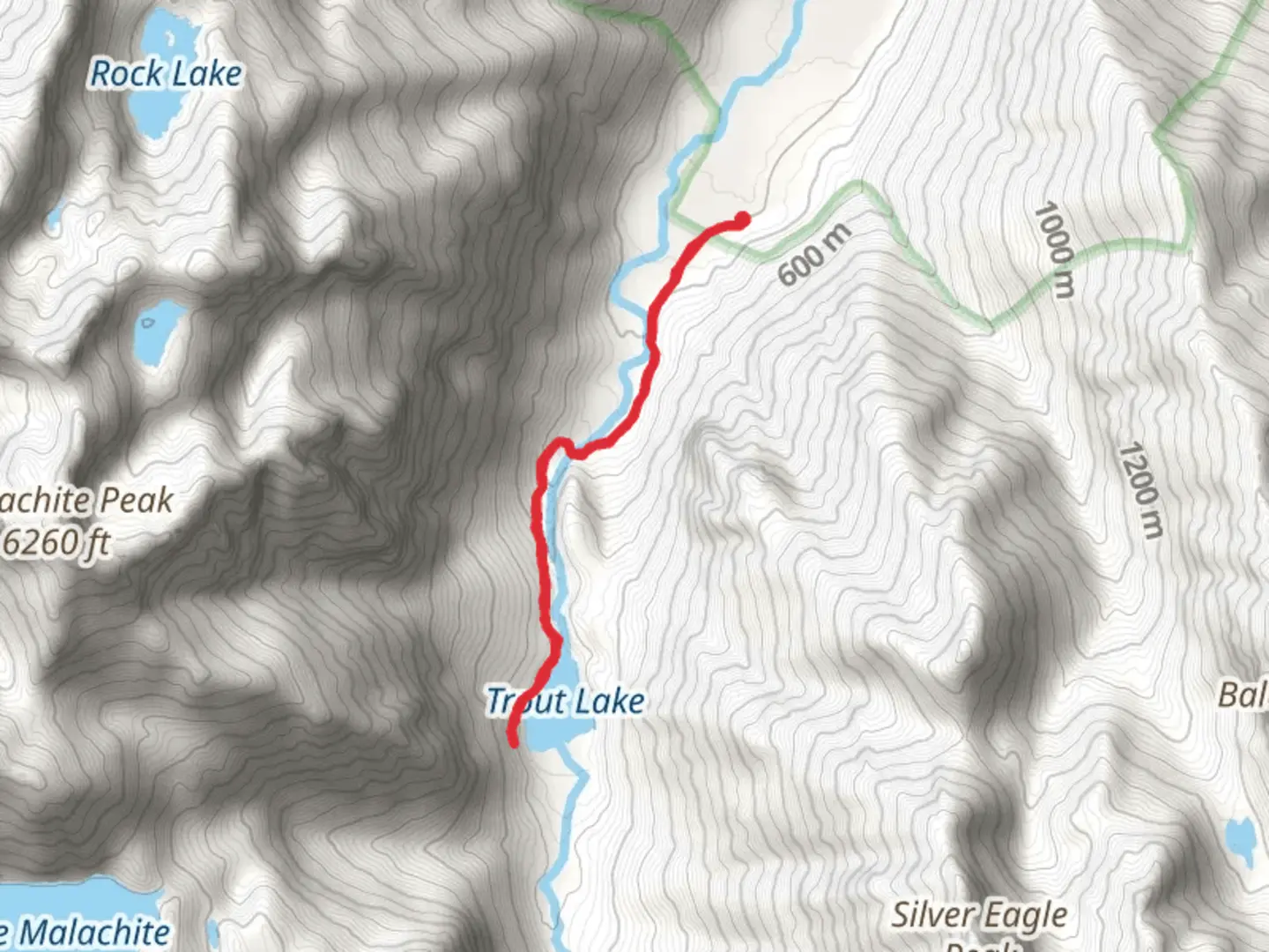 An image depicting the trail Trout Lake via West Fork Foss Lakes Trail and its surrounding area.