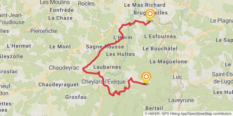 GR 700 - Regordane Way alt 3 Map