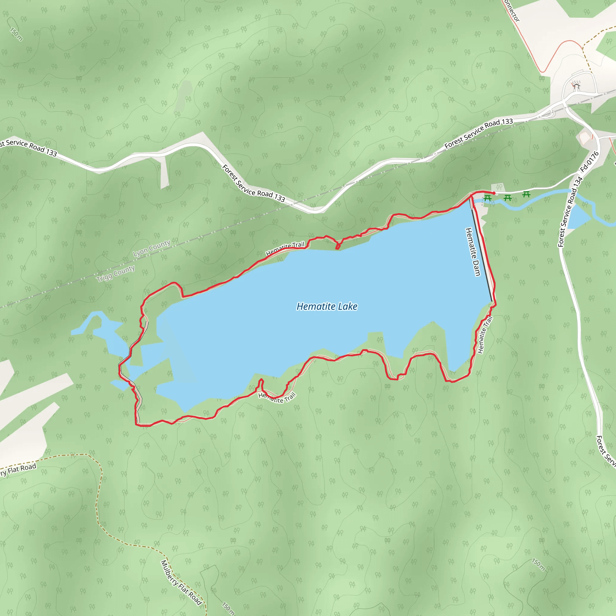 Hematite Lake Loop mobile static map