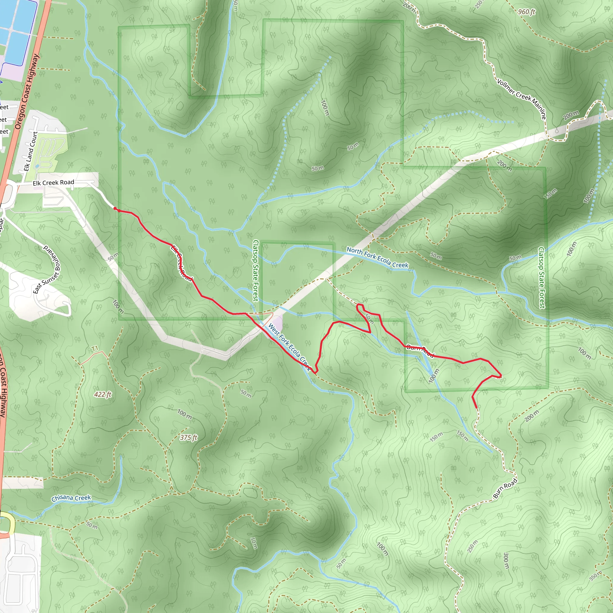 Forest Preserve Trail mobile static map