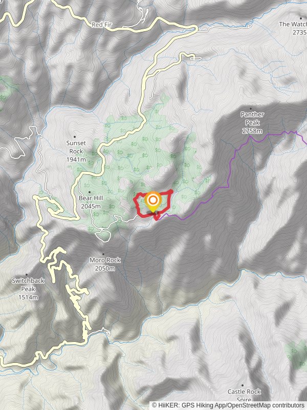 Tharp's Log Trail and Huckleberry Loop Trail mobile static map