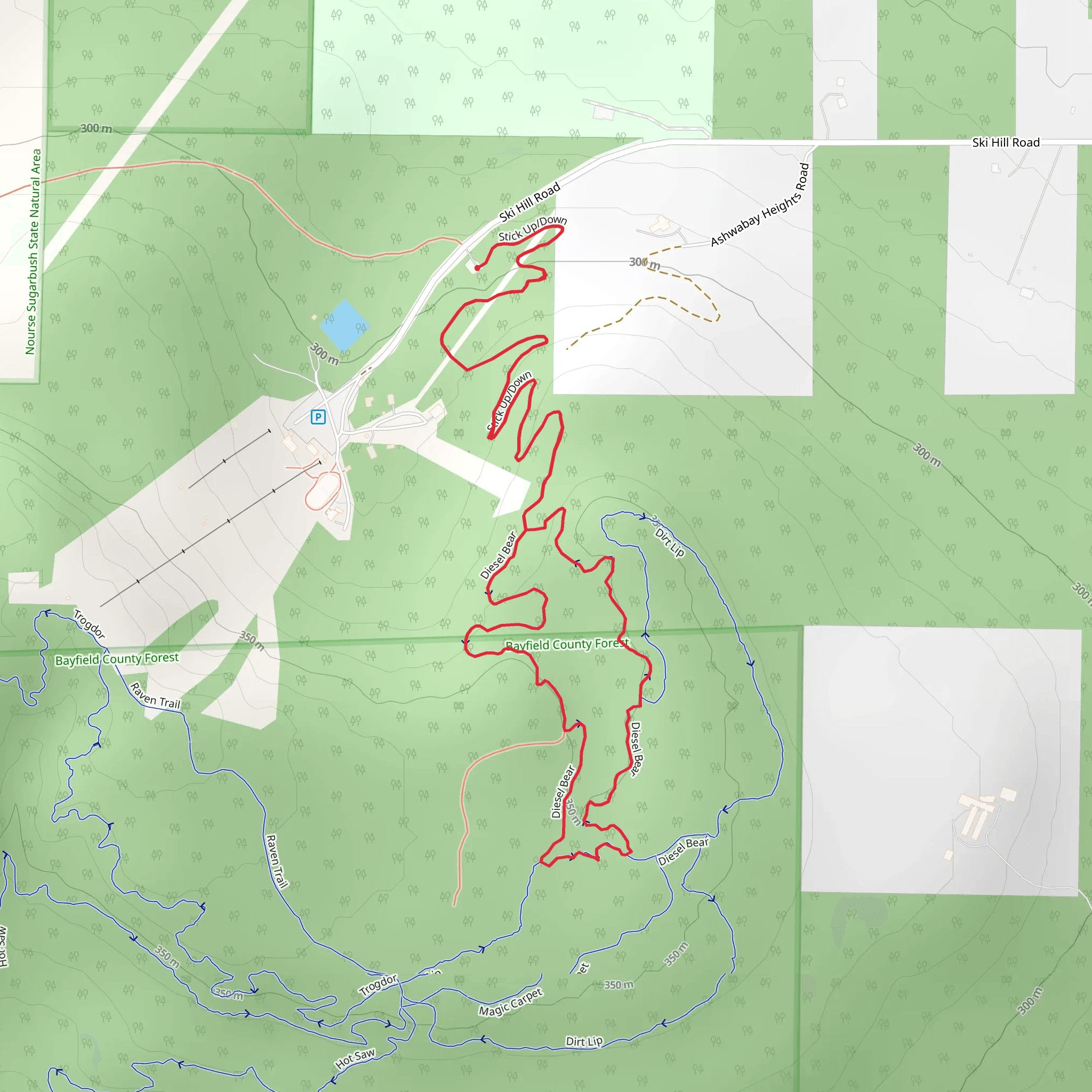 Diesel Bear Loop via Stick Up-Down mobile static map