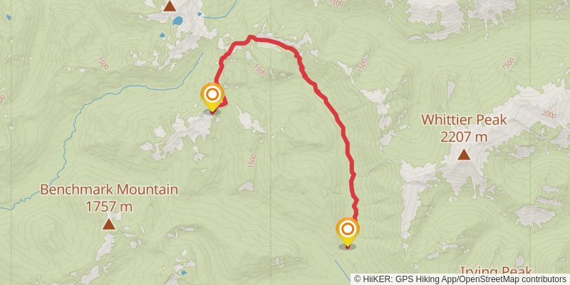 Pacific Crest Trail - Henry M Jackson Wilderness stage 4 Map