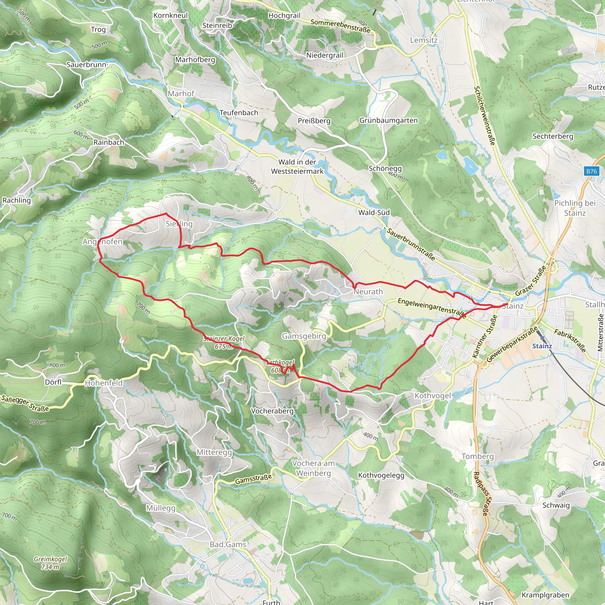 Stainzer Panorama Trail mobile static map