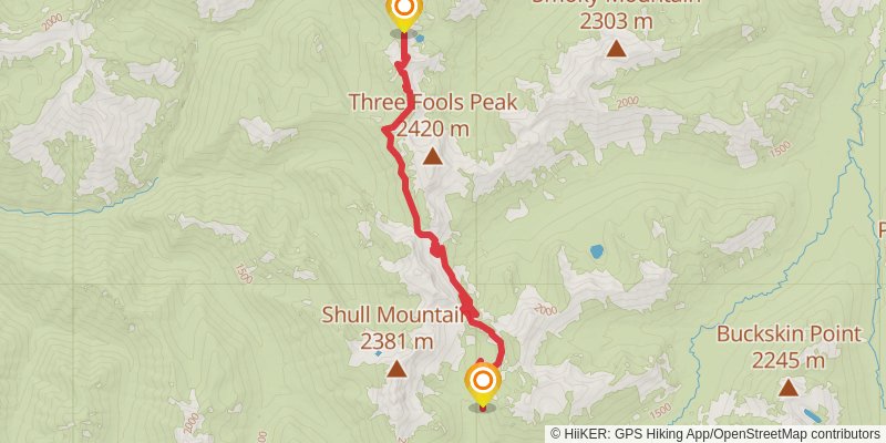 Ultra Pedestrian North Loop stage 207 Map