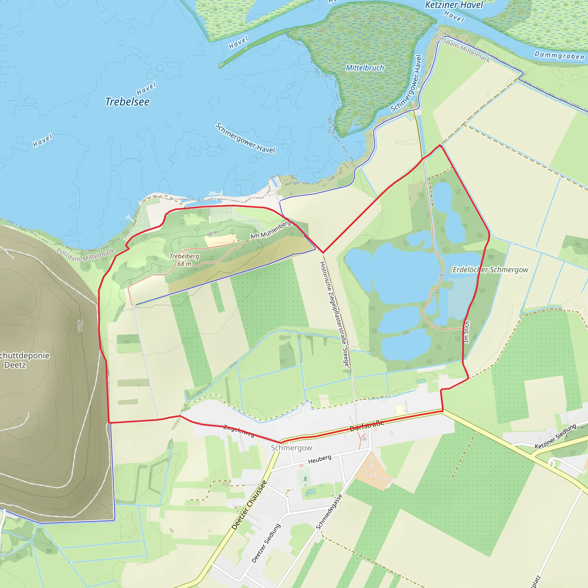 Schmergow Loop mobile static map