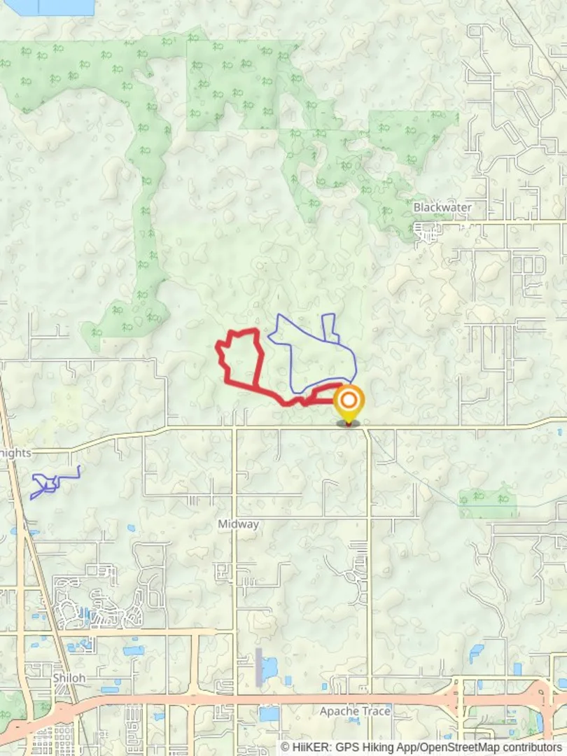 An image depicting the trail Southeast and Southwest Loop and its surrounding area.