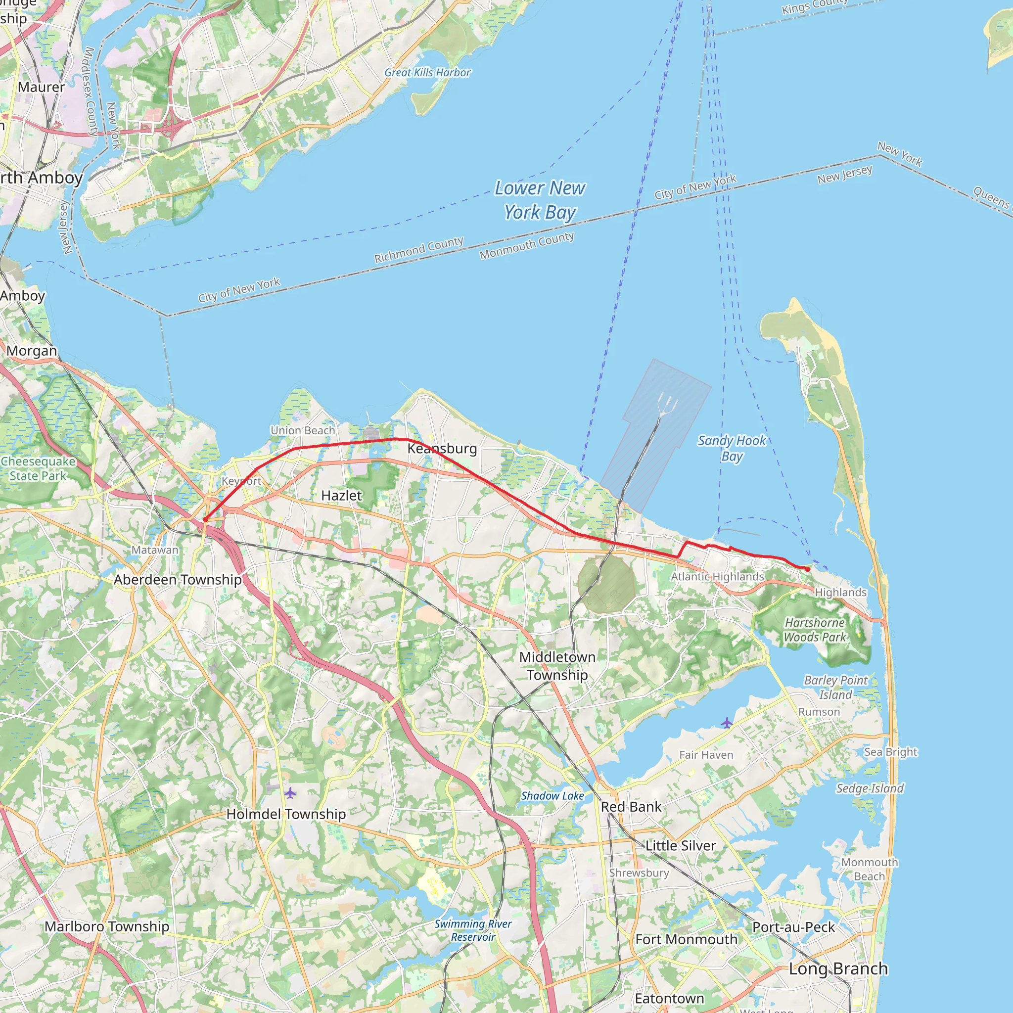 Henry Hudson Trail - Vincent Vinci Park mobile static map